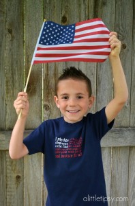 4th of July Shirt Pledge of Allegiance Flag